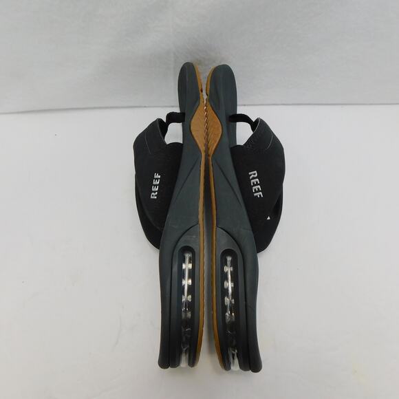 Reef Black Men's Fanning Flip Flop  with Bottle Opener Size 12 New - Picture 5 of 15